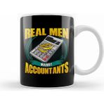 Humuts Cute Real Men Marry Accountants Funny Cpa Husband Beyaz Kupa