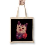 Humuts Cute Space Galactic Artsy Cat Kitten Bez Çanta