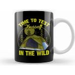 Humuts Cute Time To Test Yourself in the Wild Tent Outdoor Camping Kupa Bardak