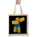 Humuts Dabbing Roblox Noob Dab Açık Bej Uzun Saplı Bez Çanta