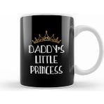 Humuts Daddys Little Princess White Font Gold Tiara Kupa
