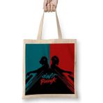Humuts Daft Punk Açık Bej Uzun Saplı Bez Çanta
