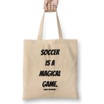 Humuts David Beckham Quotes Gift-Vintage Retro Rainbow Style Uzun Saplı Açık Bej Bez Çanta