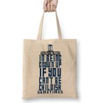 Humuts Doctor Who Tardis Style Uzun Saplı Açık Bej Bez Çanta