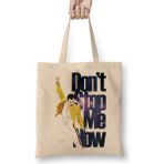 Humuts Dont Stop Me Now 03 Açık Bej Uzun Saplı Bez Çanta