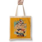 Humuts Doraemon 06 Açık Bej Uzun Saplı Bez Çanta