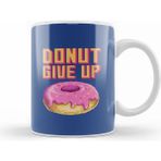 Humuts Doughnut Retro Pixel Donut Give Up Beyaz Kupa