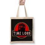 Humuts Dr Who Jurassic Park Time Lord Açık Bej Uzun Saplı Bez Çanta