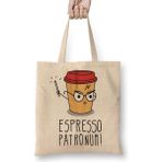 Humuts Ekspresso Patronum Açık Bej Uzun Saplı Bez Çanta