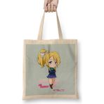 Humuts Eli Ayase Love Live Açık Bej Uzun Saplı Bez Çanta