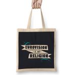 Humuts Eurovision Is My Religion Açık Bej Uzun Saplı Bez Çanta