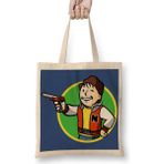 Humuts Fallout Fan Boy Açık Bej Uzun Saplı Bez Çanta