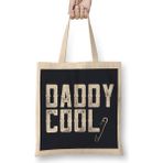 Humuts Fathers Day Daddy Cool Açık Bej Uzun Saplı Bez Çanta