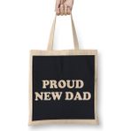 Humuts Fathers Day Proud New Dad Bez Uzun Saplı Açık Bej Rengi Çanta