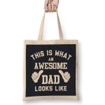 Humuts Fathers Day This Is What An Awesome Dad Bez Uzun Saplı Açık Bej Rengi Çanta