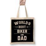 Humuts Fathers Day World's Best Bowler And Dad Bez Uzun Saplı Açık Bej Rengi Çanta