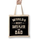 Humuts Fathers Day World's Best Drinker And Dad Bez Uzun Saplı Açık Bej Rengi Çanta
