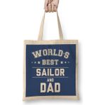 Humuts Fathers Day World's Best Surfer And Dad Bez Uzun Saplı Açık Bej Rengi Çanta