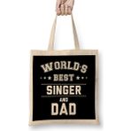 Humuts Fathers Day World's Best Trainspotter And Dad Bez Uzun Saplı Açık Bej Rengi Çanta