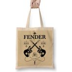 Humuts Fender Guitar 02 Bez Uzun Saplı Açık Bej Rengi Çanta