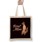 Humuts Ferret Mom Ferrets Lover Animal Welfare Polecat Fans Zoo Bez Uzun Saplı Açık Bej Rengi Çanta