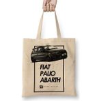Humuts Fiat Palio Abarth Race Style Açık Bej Uzun Saplı Bez Çanta