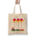 Humuts For You My Daddy Flowers Bez Uzun Saplı Açık Bej Rengi Çanta