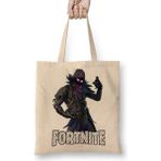 Humuts Fortnite Raven Skin Açık Bej Uzun Saplı Bez Çanta