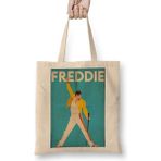 Humuts Freddie Mercury Açık Bej Uzun Saplı Bez Çanta