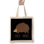 Humuts Free Hugs-1 Açık Bej Uzun Saplı Bez Çanta