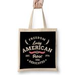 Humuts Freedom Loving American Patriot Usa Dedicated 1776 Bez Kadın Günlük Çanta