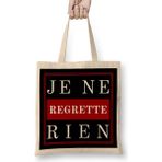 Humuts French Slogan Je Ne Regrette Rien Bez Kadın Günlük Çanta