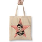 Humuts Frida Kahlo 09 Açık Bej Uzun Saplı Bez Çanta