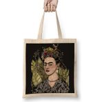Humuts Frida Kahlo 11 Açık Bej Uzun Saplı Bez Çanta