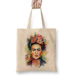 Humuts Frida Kahlo Renkli Çiçekli Bez Kadın Günlük Çanta