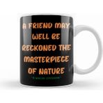 Humuts Friendship Quotes Gift Ralph Waldo Emerson Beyaz Kupa