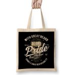 Humuts Fun Cool Vintage Beard Pride Inspirational Bez Çanta