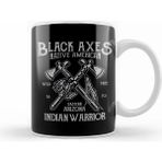 Humuts Fun Cool Vintage Native American Black Axes Kupa Bardak