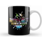 Humuts Funny Artist Do It In Color Abstract Art Pun Beyaz Porselen Kupa Bardak