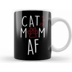 Humuts Funny Cat Mom Af Crazy Cat Lady Meme Beyaz Kupa