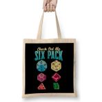 Humuts Funny Check Out My Six Pack Rpg Gaming Dice Pun Bez Çanta