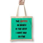 Humuts Funny coffee drinKs Art lover Gift Quote - Vintage Retro Rainbow Style Bez Kadın Günlük Çanta