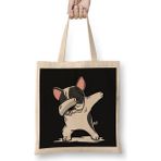 Humuts Funny Dabbing Pied French Bulldog Dog Bez Çanta