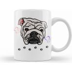 Humuts Funny Dog Pug Beyaz Kupa