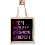 Humuts Funny Eat Sleep Game Repeat Anime Gamer Gaming Bez Çanta