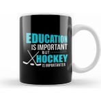 Humuts Funny Education Is Important Hockey Is Importanter Beyaz Kupa