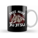 Humuts Funny Free Hugs Jiu Jitsu Pun Bjj Martial Arts Beyaz Kupa