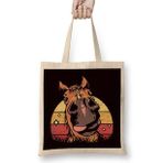Humuts Funny Horse Head Retro Horses Fan Equestrian Sport Saddle Uzun Saplı Bez Çanta