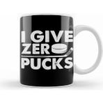 Humuts Funny I Give Zero Pucks Ice Hockey Players Pun Beyaz Kupa