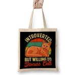 Humuts Funny Introverted But Willing To Discuss Cats Bez Kadın Günlük Çanta